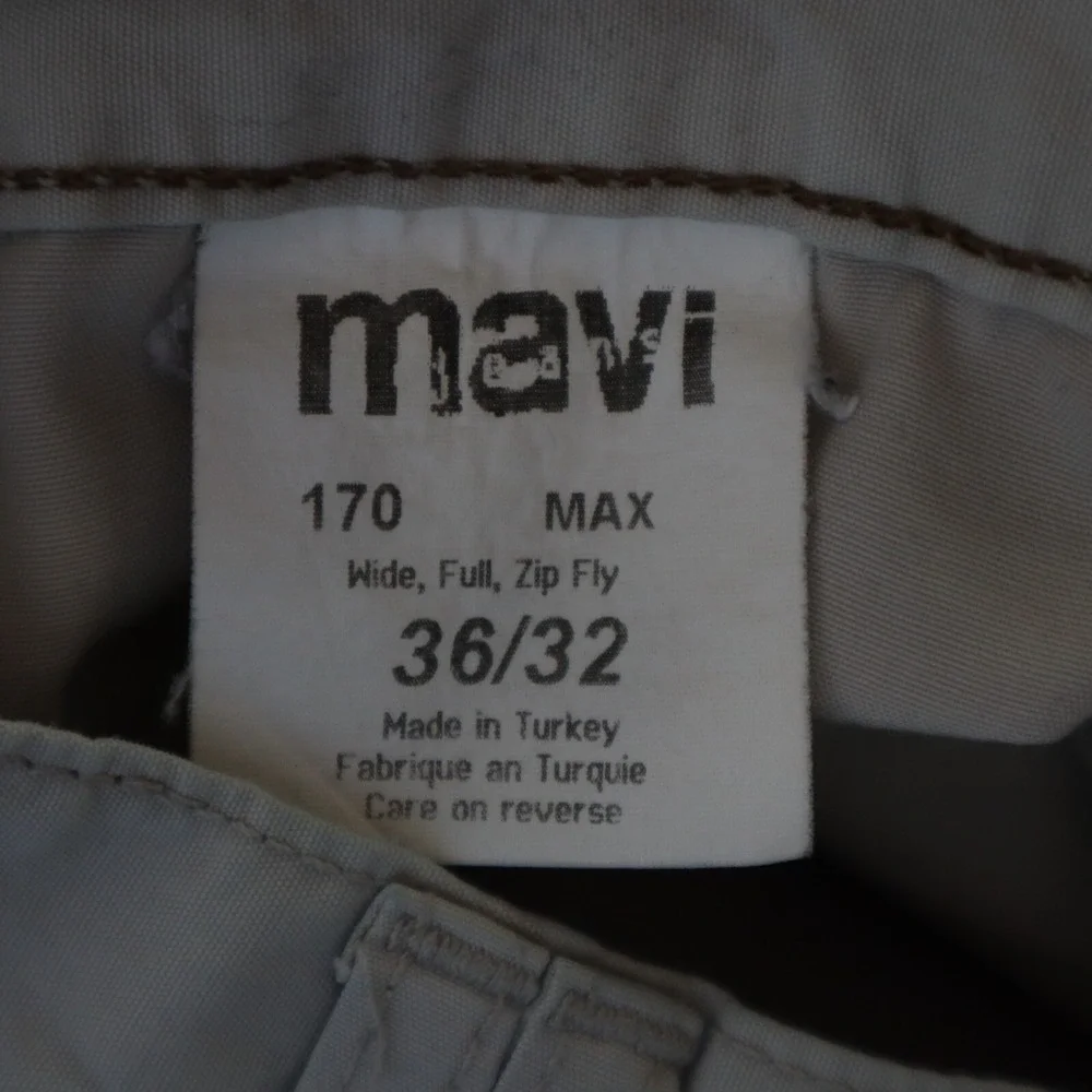 Mavi Jeans Pants Mens 36x32 Max Wide Full Zip Fly 5-Pocket Trousers Casual Beige